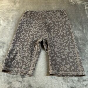Buff Bunny Bike Shorts Leopard Print Athletic Gray Black Camo Womens Medium 28"